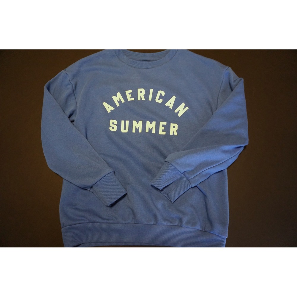 Cat & Jack Kids Blue American Summer Graphic Crewneck Sweatshirt Size M 8